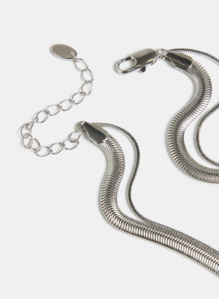 Collier double en serpentine
