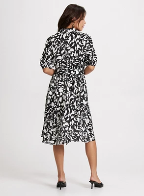 Abstract Animal Print Dress