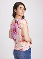 Floral Cap Sleeve Top