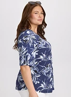 Haut à motif floral