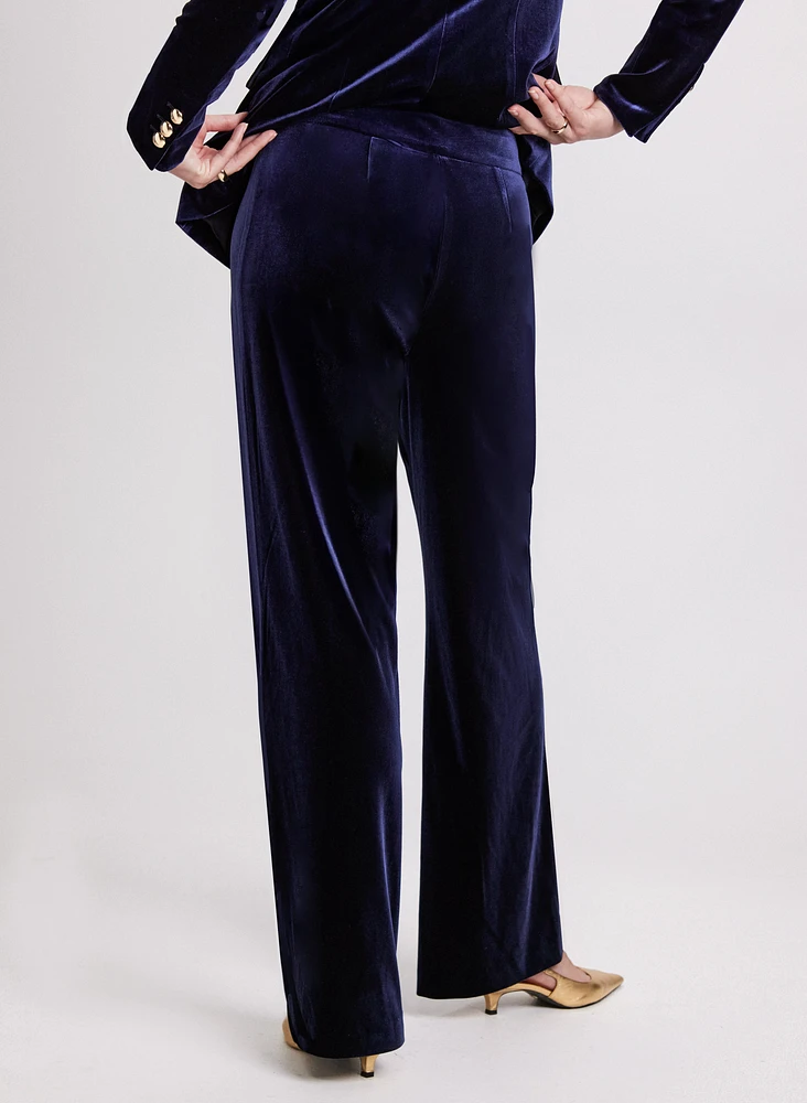 Pantalon Olivia à jambe large en velours