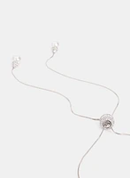 Pearl Drop Bolo Necklace