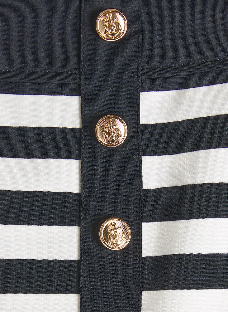 Striped A-Line Dress