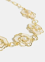 Floral Outline Neckalce