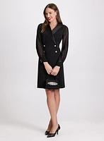 Crepe Tuxedo Blazer Dress