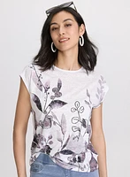Floral Burnout T-Shirt