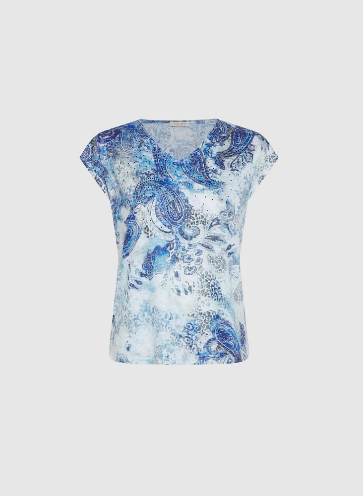 Paisley Burnout T-Shirt