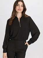 Button Detail Blouse