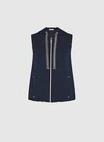 Sleeveless Zip-Up Top