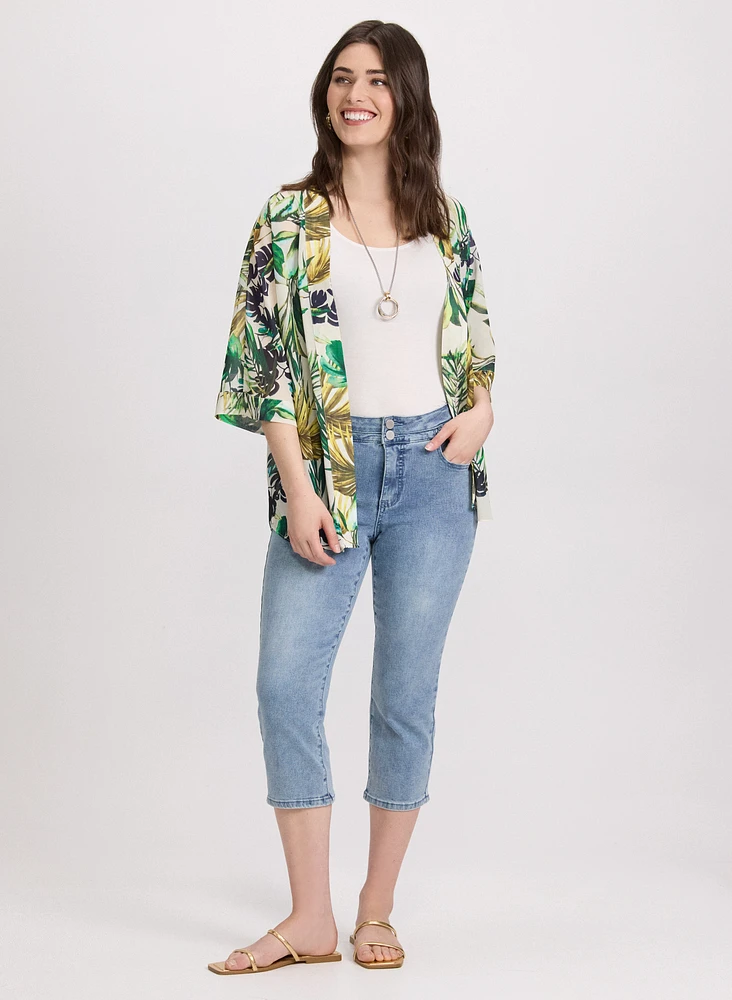 Blouse tropicale ouverte