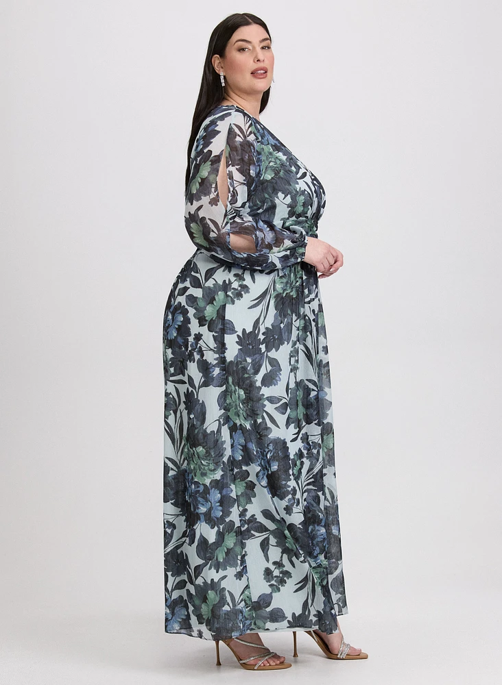 Robe en chiffon florale