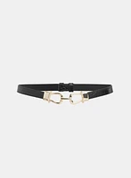 Ceinture à effet peau de crocodile