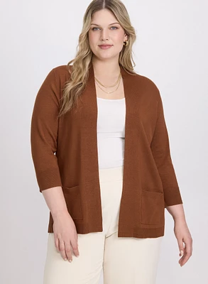 Short Open Front Cardigan