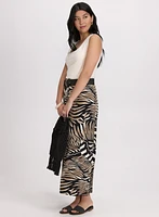 Jupe maxi à motif abstrait