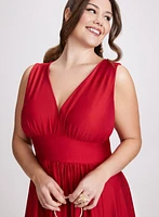Plunging Neckline Maxi Dress