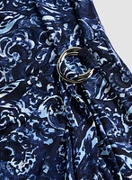 Robe à motif paisley et manches cape
