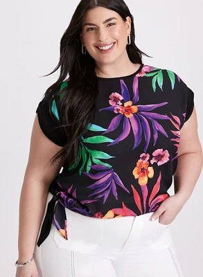 Joseph Ribkoff - Tropical Tied Hem Top