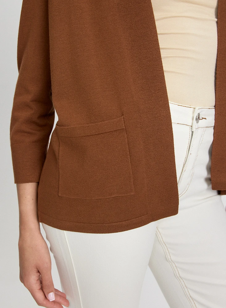 Short Open Front Cardigan