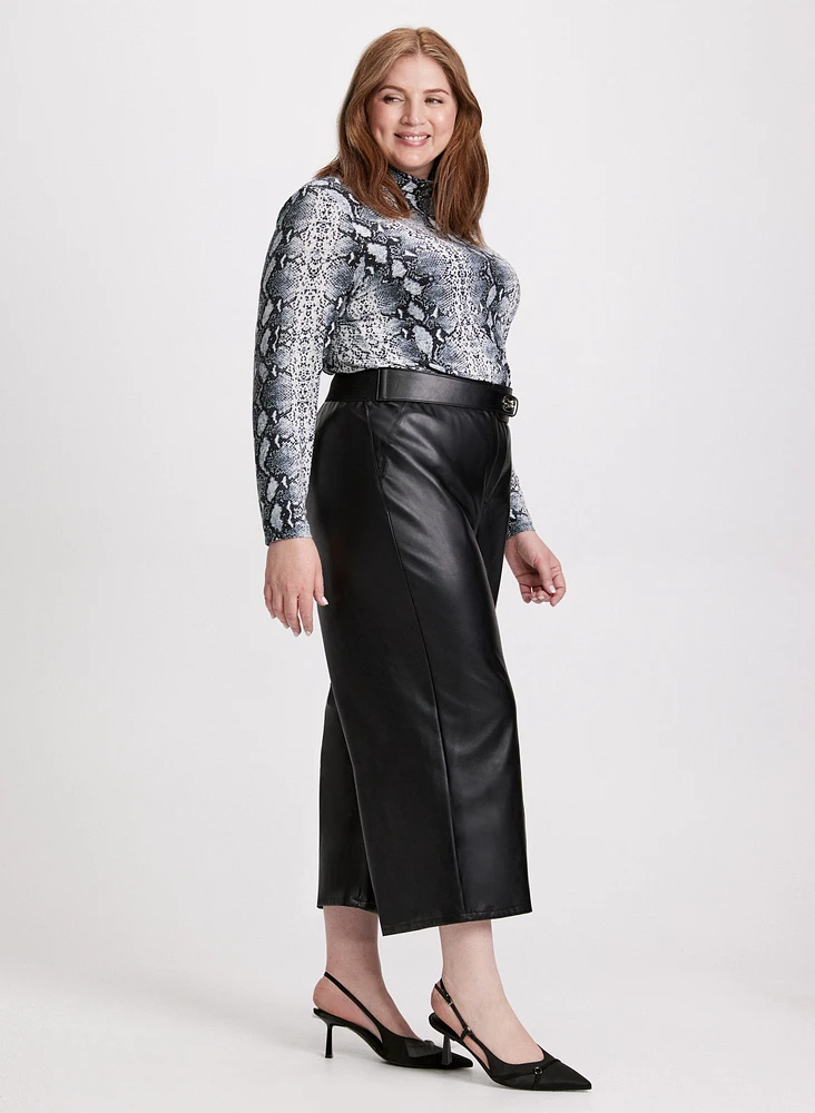 Vegan Leather Culotte Pants