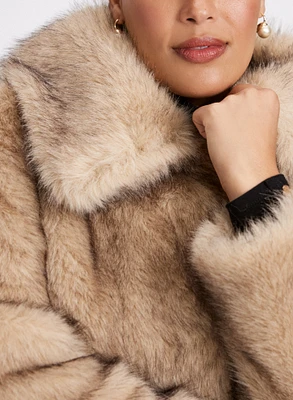 Cropped Faux Fur Coat