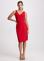 Double V-Neck Sheath Dress