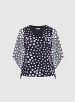 Mesh Polka Dot Top