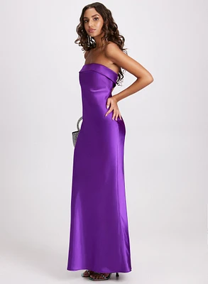 Strapless Satin Dress