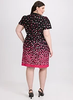 Robe à motif coeurs en cascade