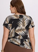Haut en jersey à motif de palmiers