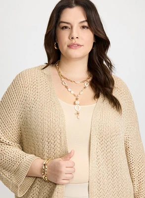 Open Stitch Tunic Cardigan