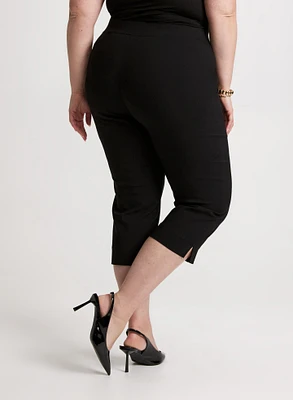 Side Slit Pull-On Capris