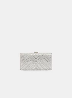 Pochette rectangulaire à cristaux
