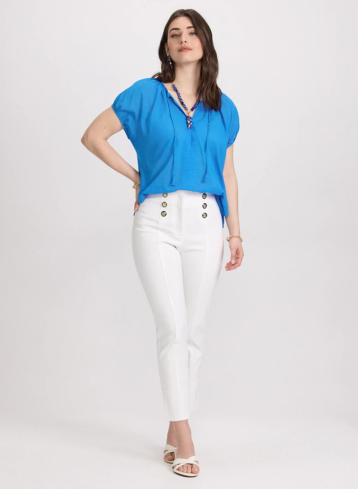 Cotton Puff Sleeve Blouse