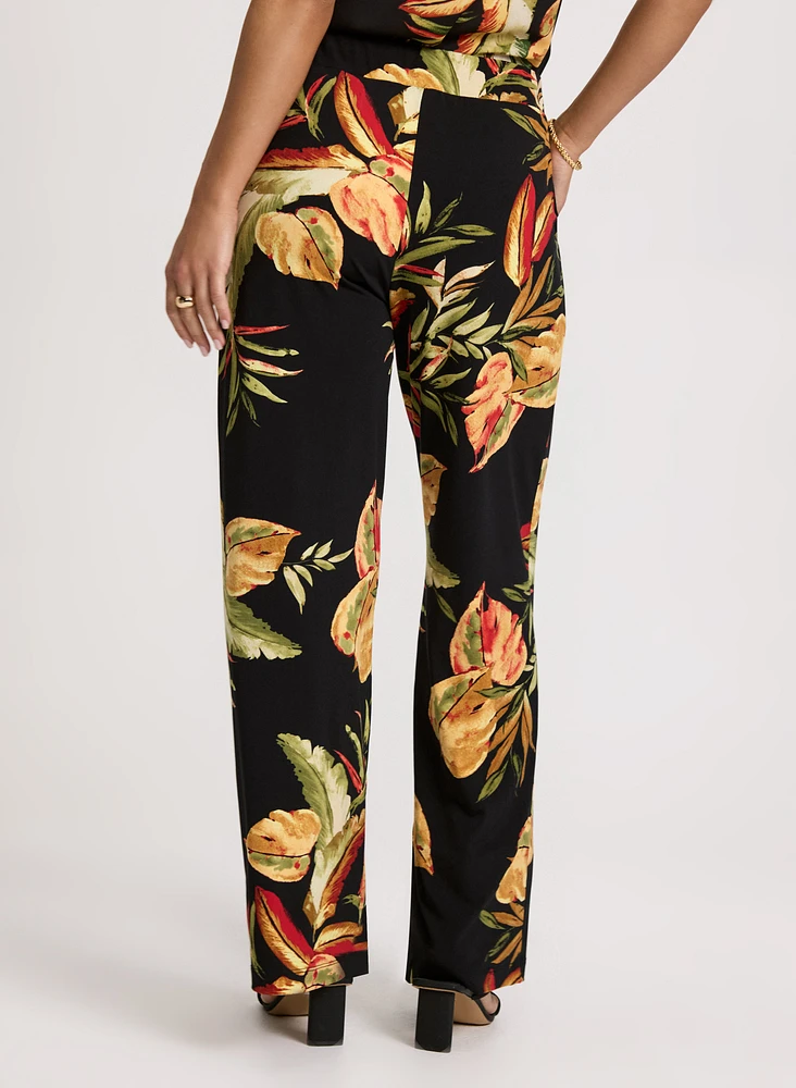 Pantalon tropical à jambe large enfiler