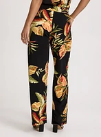 Pantalon tropical à jambe large enfiler