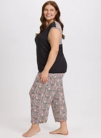 Ensemble de pyjama motif floral et animal