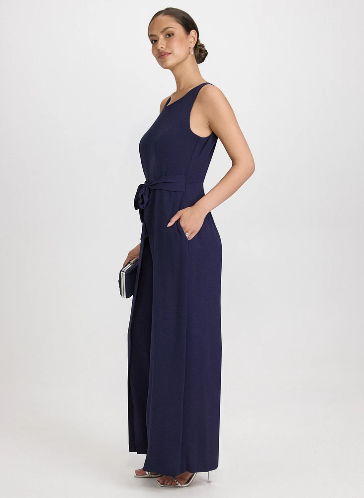 Self-Tie Sash Jumpsuit