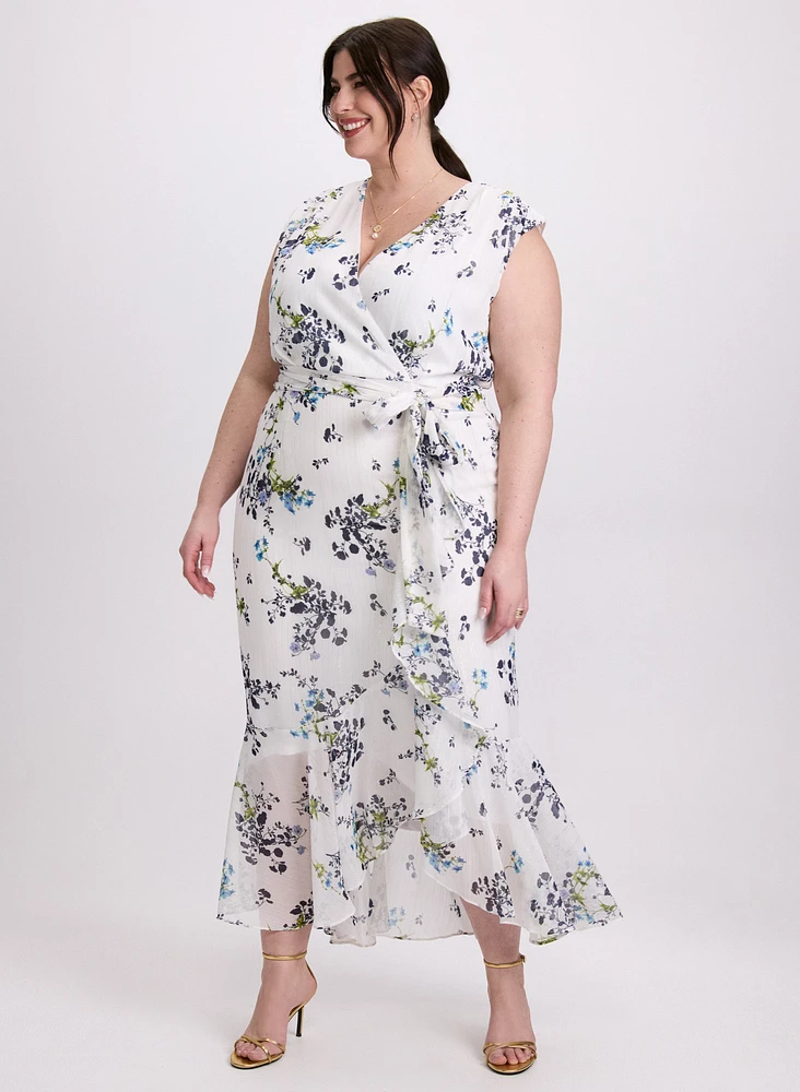 Floral Ruffle Hem Dress