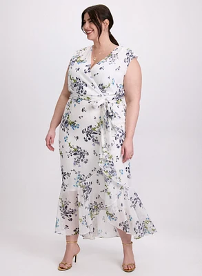 Floral Ruffle Hem Dress