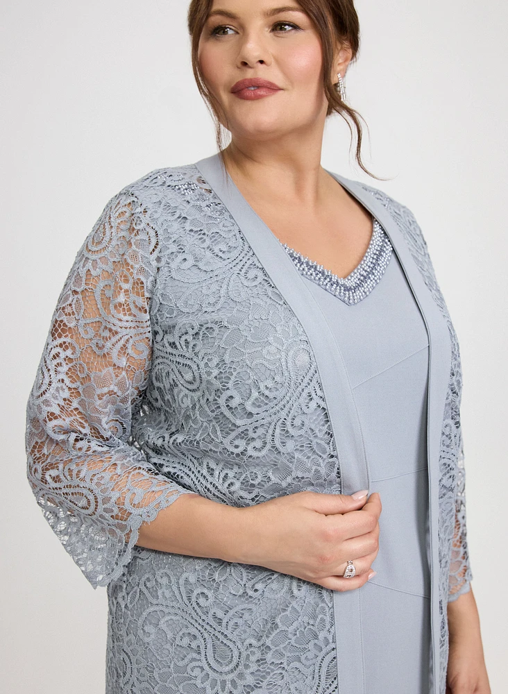 Lace Jacket & Dress Set