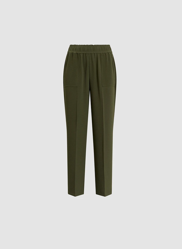 Crepe Pull-On Pants