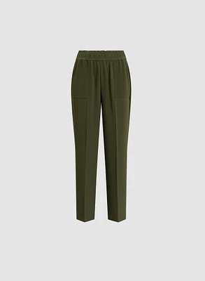 Crepe Pull-On Pants