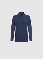 Blouse boutonnée en jersey