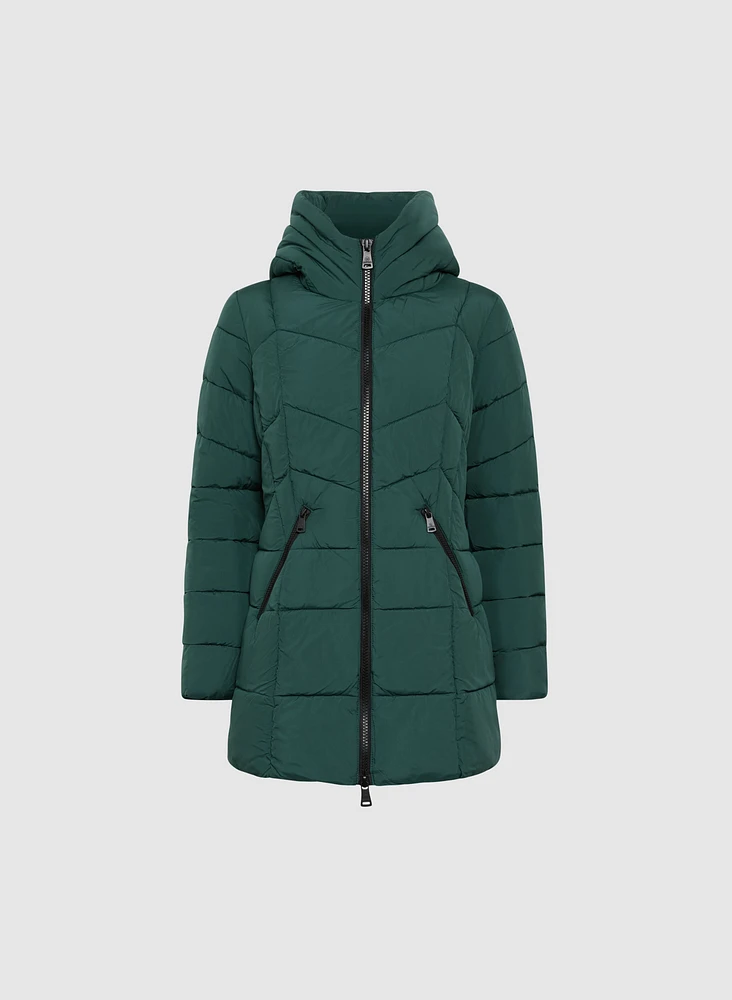Manteau bouffant en matières recyclées