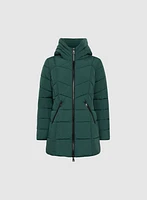 Manteau bouffant en matières recyclées