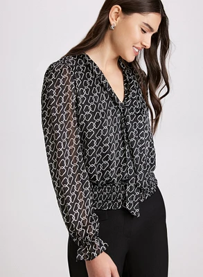 Chain Link Print Blouse