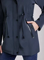 Manteau de pluie à capuchon amovible