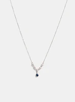 Cubic Zirconia Teardrop Necklace