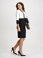 Ensemble veste et robe à bloc de couleurs