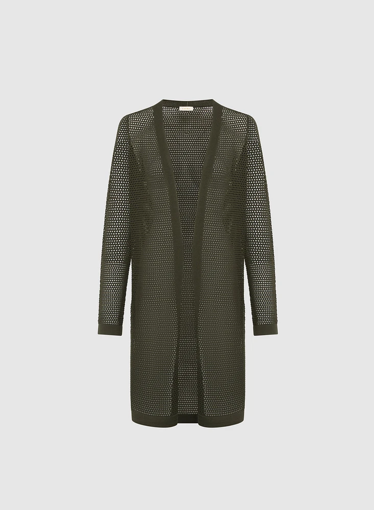 Cardigan en tricot ajouré